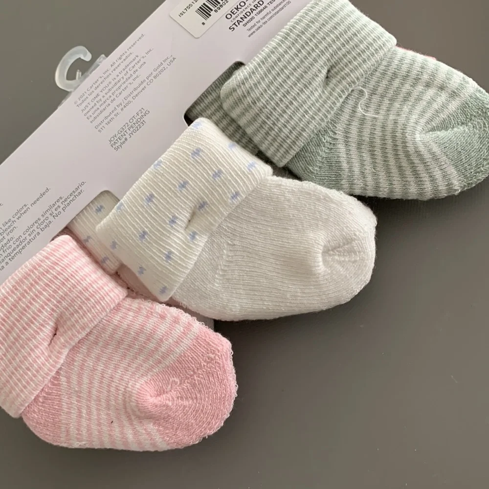 Just One You by Carters Baby Girl’s Alt Terry Socks 6 Pack